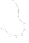 Goudkleurige hartjes ketting dames met steentjes