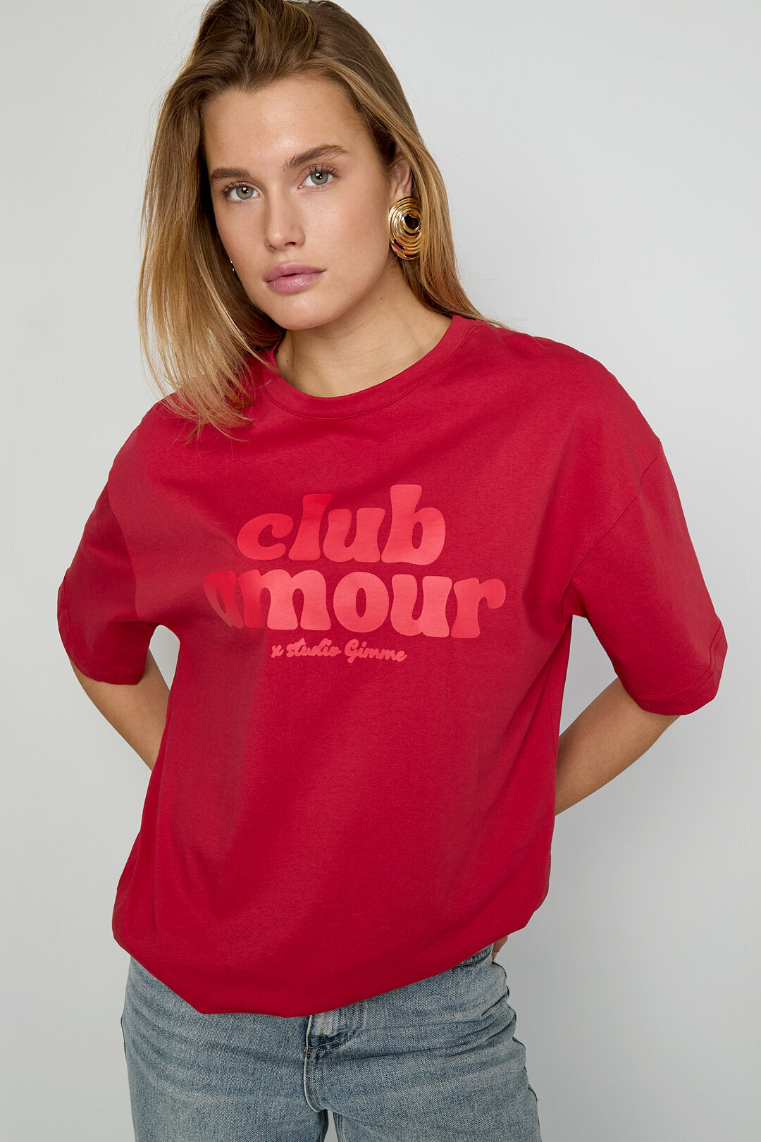 Casual dames T-shirt met Club Amour print