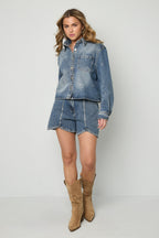 Strass Denim Short