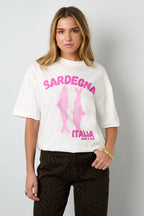 Katoen Gebreide Vrouwen T-shirt Casual Dierenprint