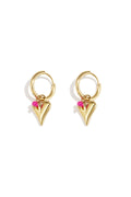 Romantische hart oorbellen voor dames in roze tint