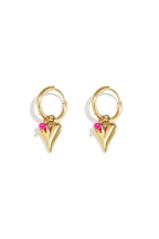 Romantische hart oorbellen voor dames in roze tint
