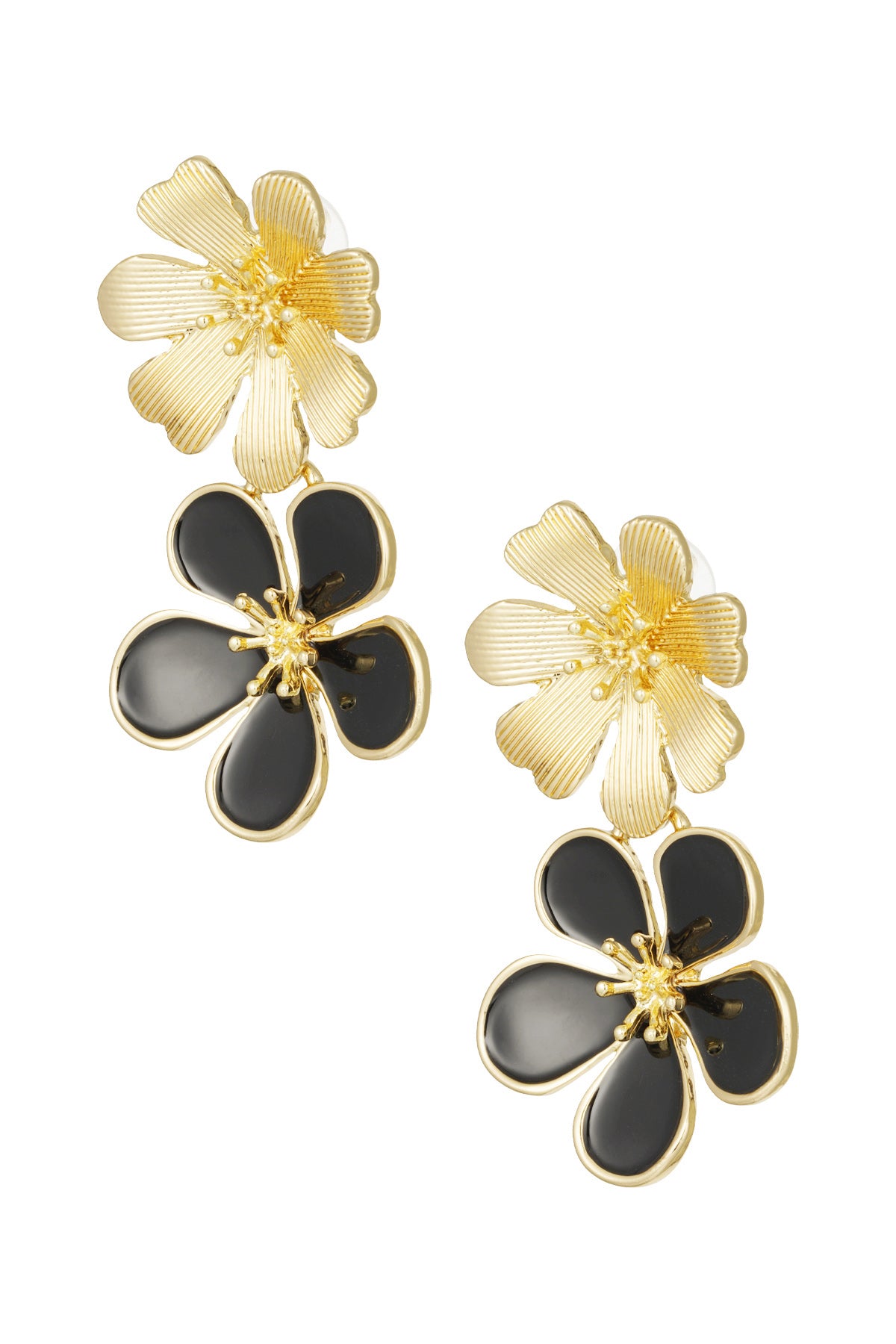 Kleurrijke bloem statement earrings voor dames