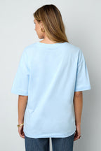 Katoen Gebreide Vrouwen T-shirt Casual Dierenprint