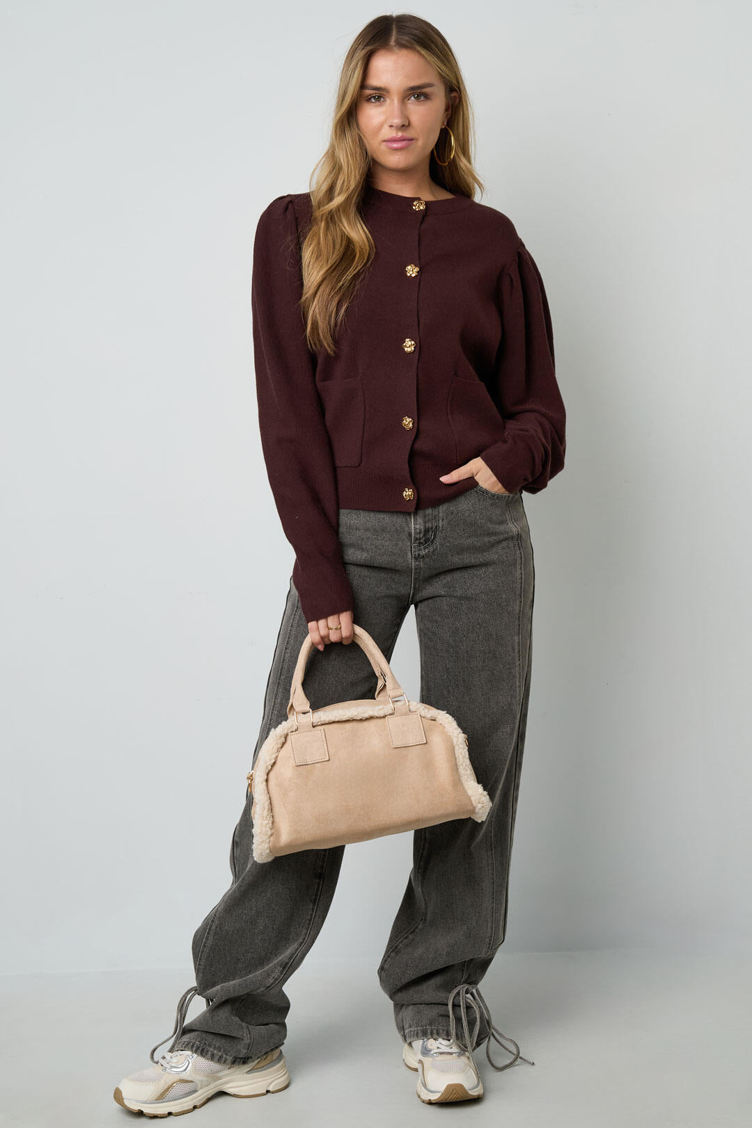 Mabel teddy schoudertas in beige, bruin of zwart | Zia Dee