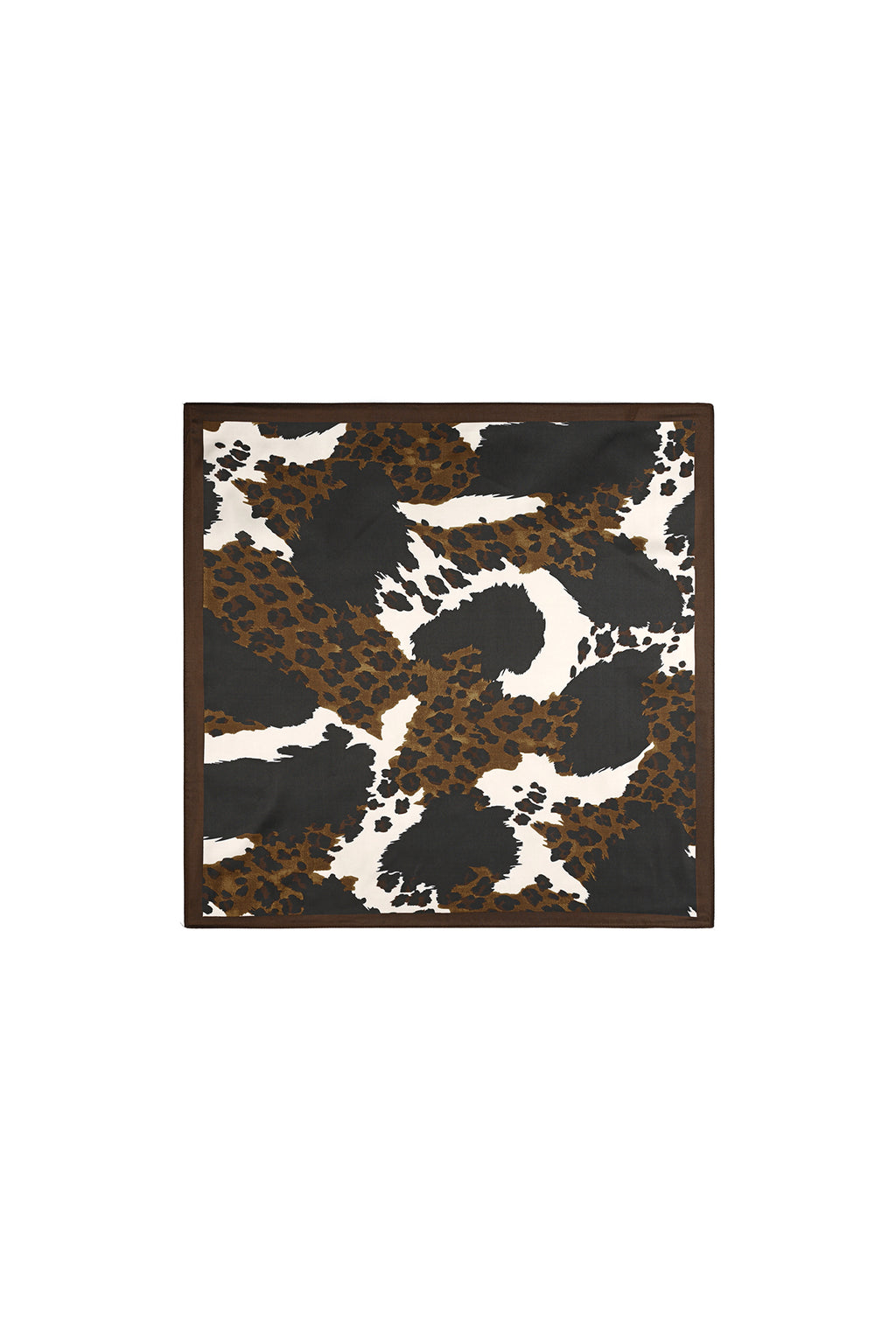 Zomersjaal dierenprint bruin van licht polyester