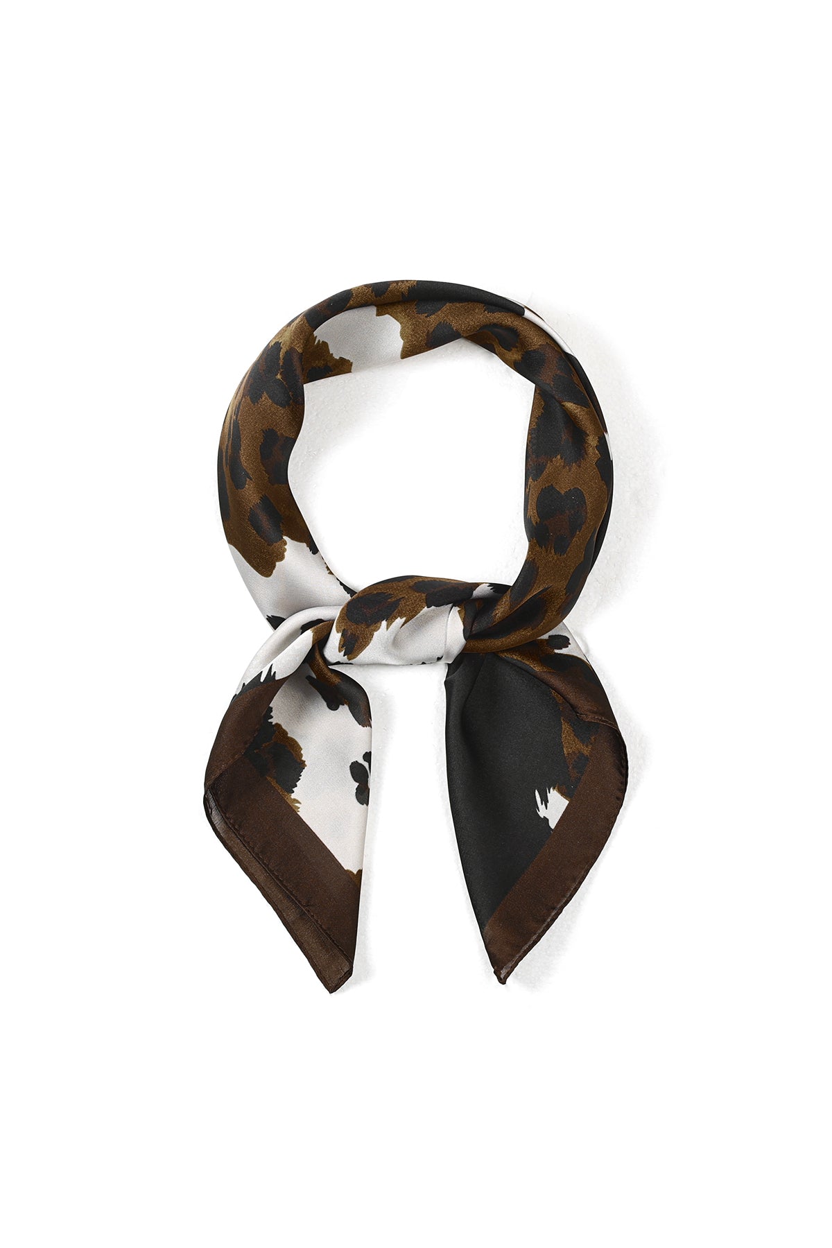 Bruine dierenprint sjaal voor dames als zomerse accessoire