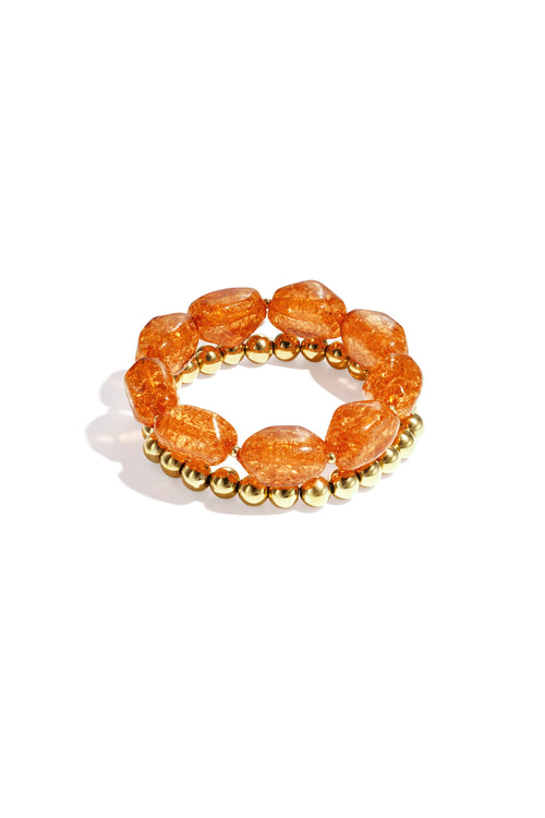 Armbandenset met chunky kralen