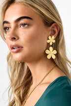 Oorbellen van roestvrij staal met bloemenmotief, casual, dagelijks, eenvoudig, serie, damessieraden