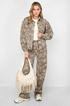 de cowgirl & dol op luipaardprint jeans