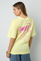 Katoen Gebreide Vrouwen T-shirt Casual Letters