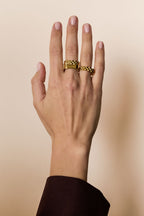 Roestvrijstalen minimalistische ringen onregelmatige vorm Eenvoudig dagelijks Eenvoudige serie Dames sieraden