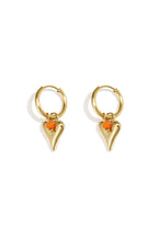Roze hart oorbellen Vivid Heart met glasdetails