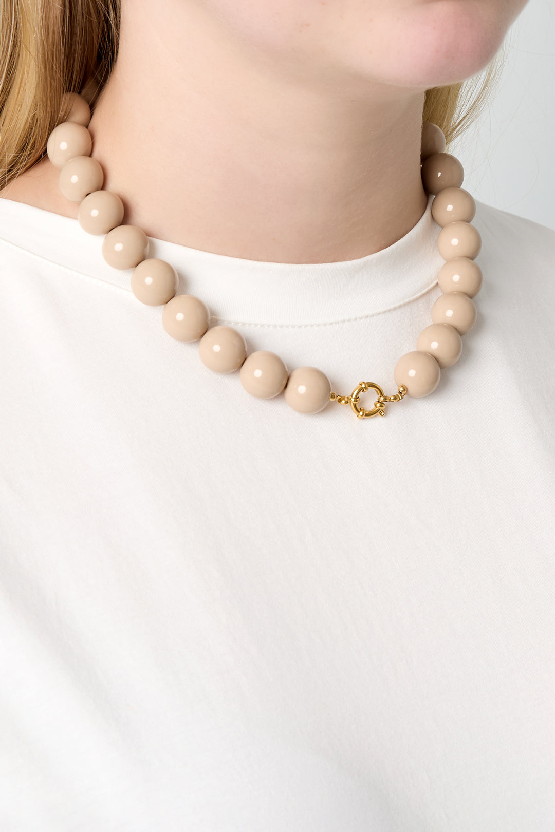 Hars kralen kettingen kralen casual dagelijks eenvoudig serie dames sieraden-15mm