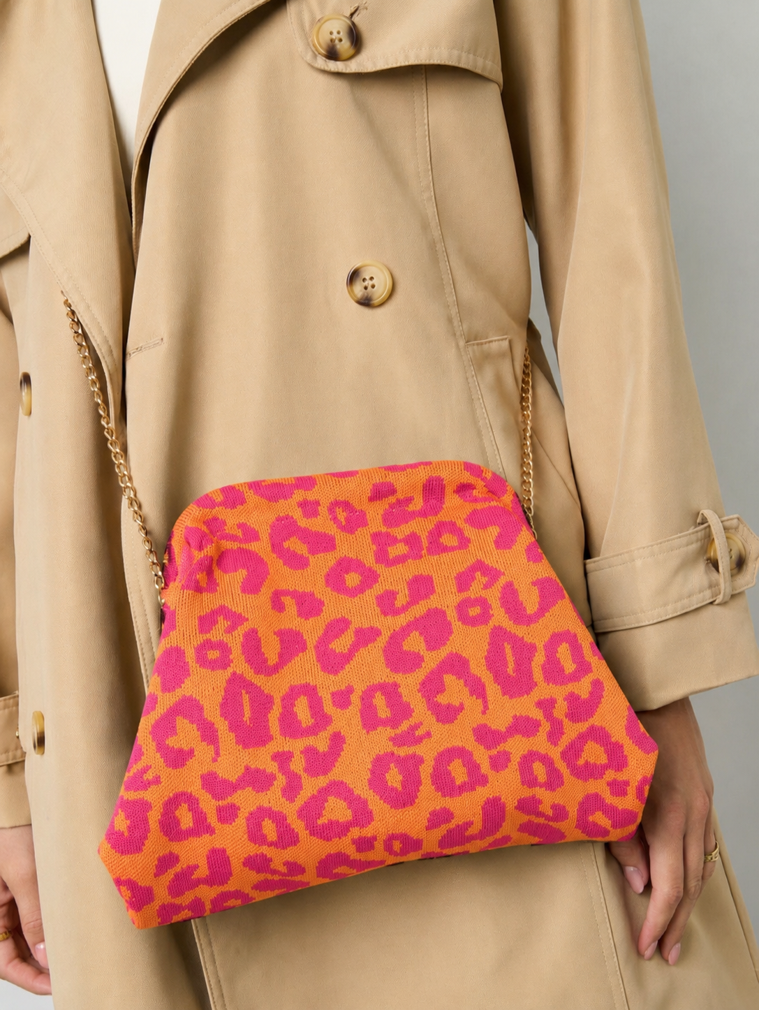 Handtas met luipaardprint