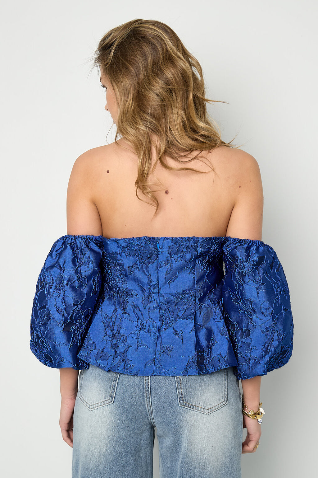 Blauwe Lovergirl top dames met vrouwelijke uitstraling