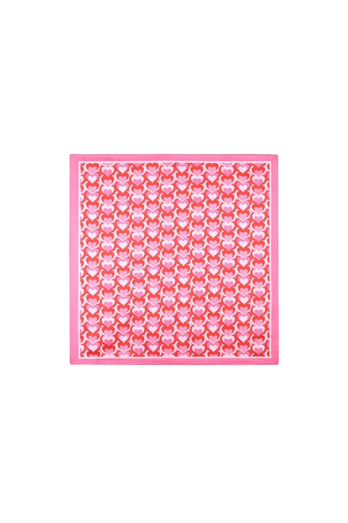 Roze zomersjaal met hartjesmotief voor dames