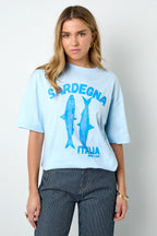 Katoen Gebreide Vrouwen T-shirt Casual Dierenprint