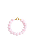 Kleurrijke kralenarmband met goudkleurig accent