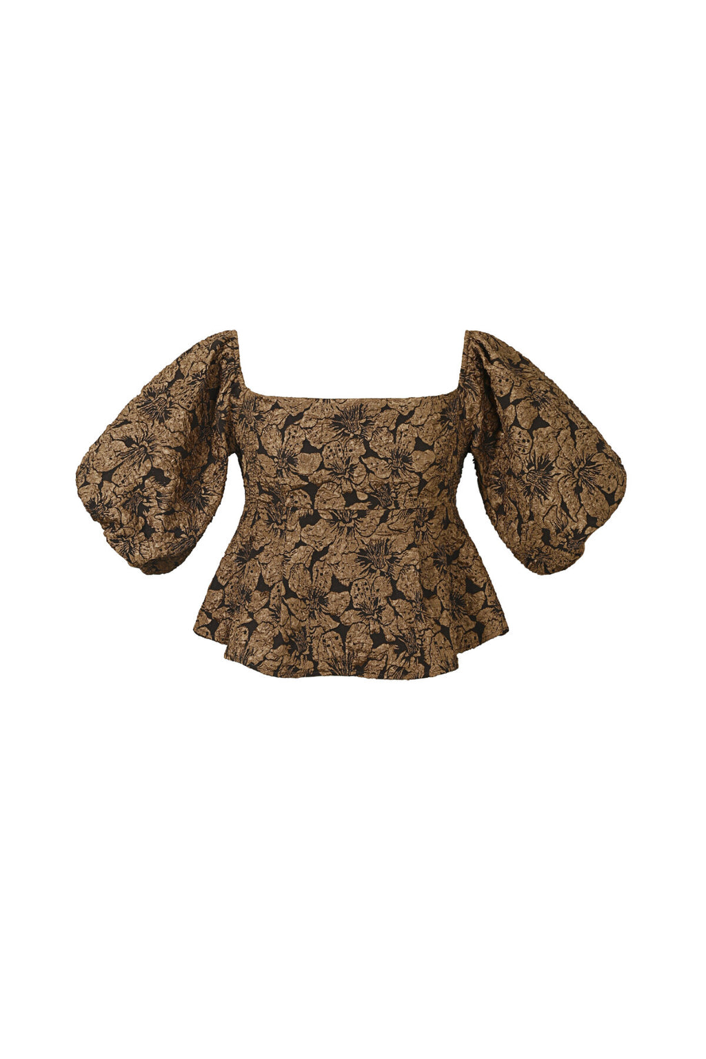 Top dames bloemenprint met korte mouwen en textuur